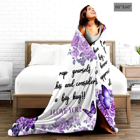 Best Auntie Gifts Personalized Flannel Throw Blanket for Aunt